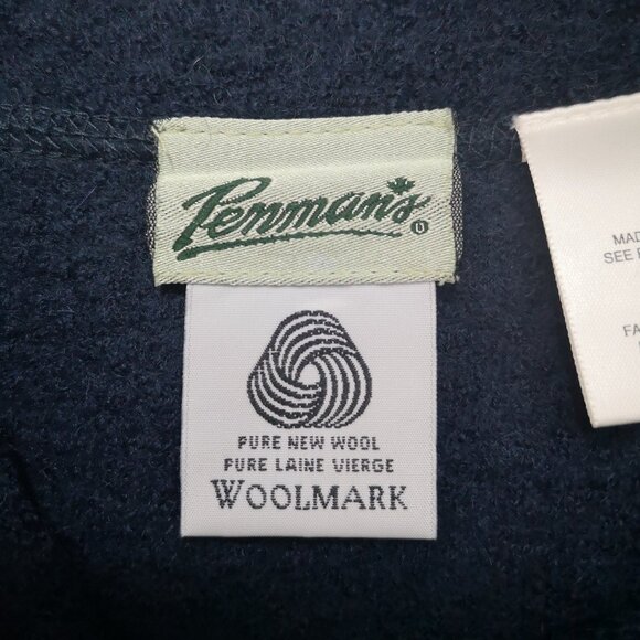 Penmans Ladies Size Medium Navy Made in Hong Kong 100% New Wool Shirt Jacket - Picture 3 of 10